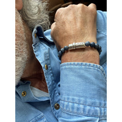 Josh Blauwe Armband 09285-BRA-S/DENIM/L