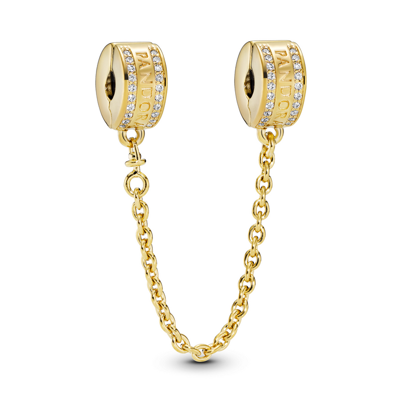 Pandora Signature Gold Plated Safety Chain Charm 768642C01-05-zoom-