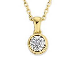 Isabel Bernard De La Paix Inaya 14 Carat Golden Necklace | diamond 0.03 ct | IBD350019