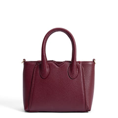 Isabel Bernard Honoré Cloe Mini Bordeaux Calfskin Leather Handbag IB21124-052
