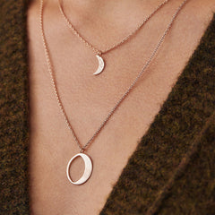 Violet Hamden Luminous Luna Rosegold Necklace VH10105 (Adjustable between 40-50 cm)