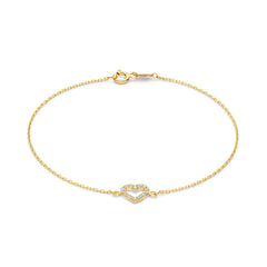 Beloro Jewels Monte Napoleone Valentina 9 karat bracelet with zirconia BO320042