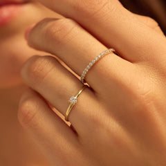 Beloro Jewels Monte Napoleone Stella 9 karat gold ring with zirconia BO330043-54