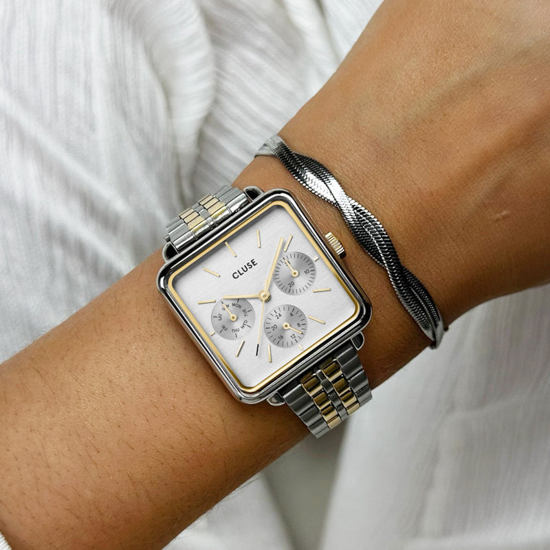 CLUSE La Tétragone damen Uhr Gold/Silber CW13803-zoom-