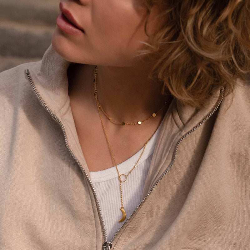 Violet Hamden Luna 925 Sterlingsilber Vergoldetes Choker mit Münzen VH15001-zoom-