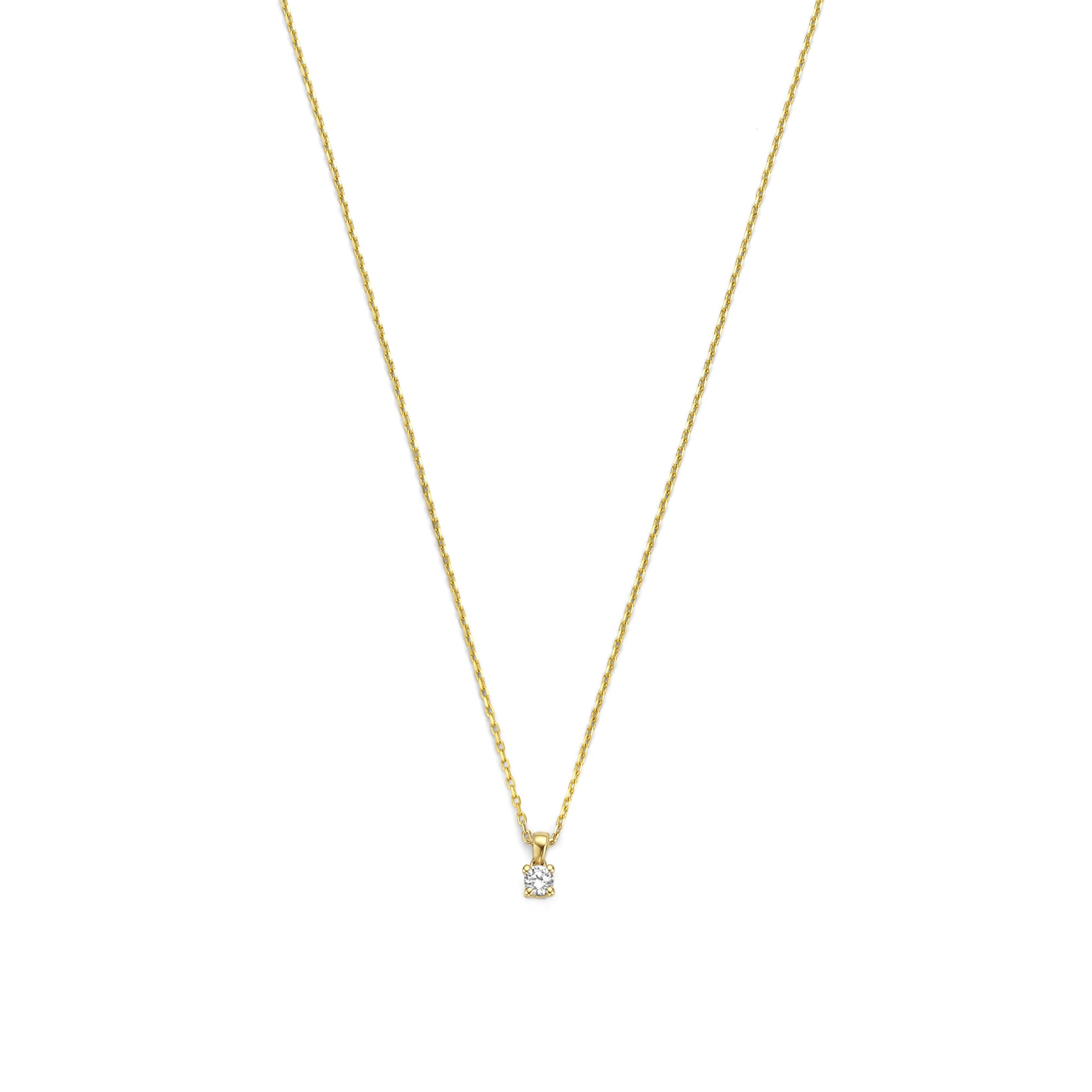 Isabel Bernard De la Paix Celesse 14 Carat Golden Necklace | diamond 0.07 ct | IBD350002