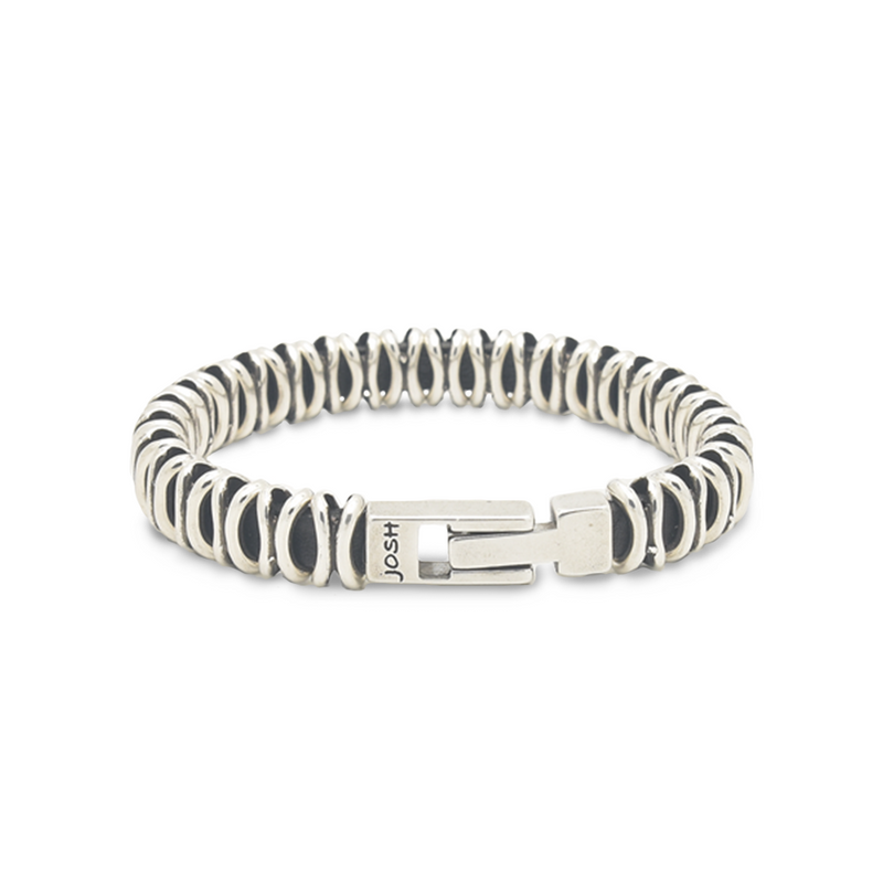 Josh Silver Alloy Bracelet 03559SL/NCLR/MED-zoom-
