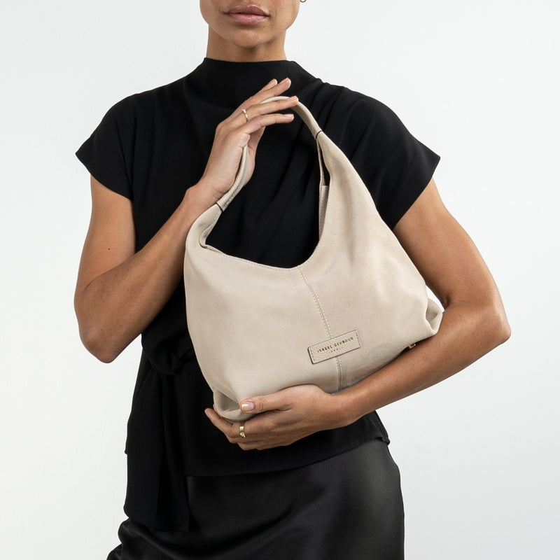 Isabel Bernard Honoré Grace Mini cremefarbene Wildleder-Handtasche IB21132-170-zoom-