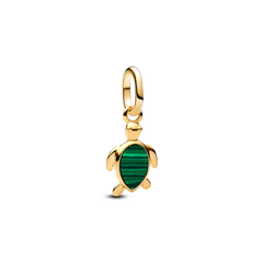 Pandora ME Gold Plated Green Turtle Mini Dangle Charm 763823C01