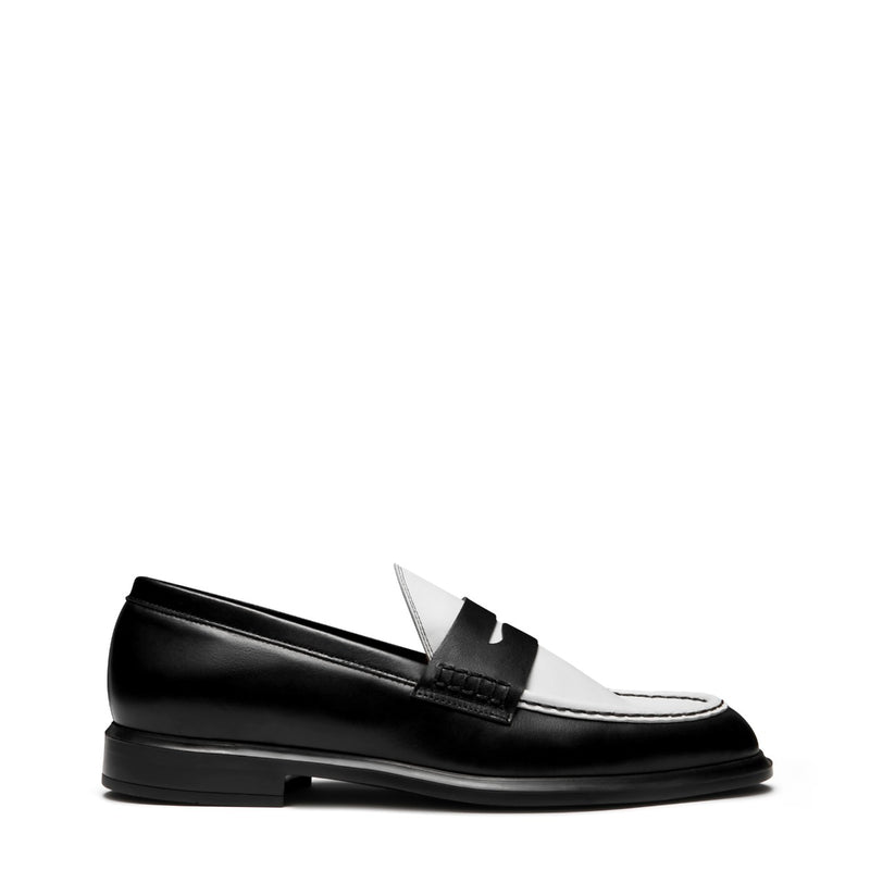 Vendôme Blandine Schwarz und Weiß Kalbsleder Loafers IB51015-10176-37-zoom-