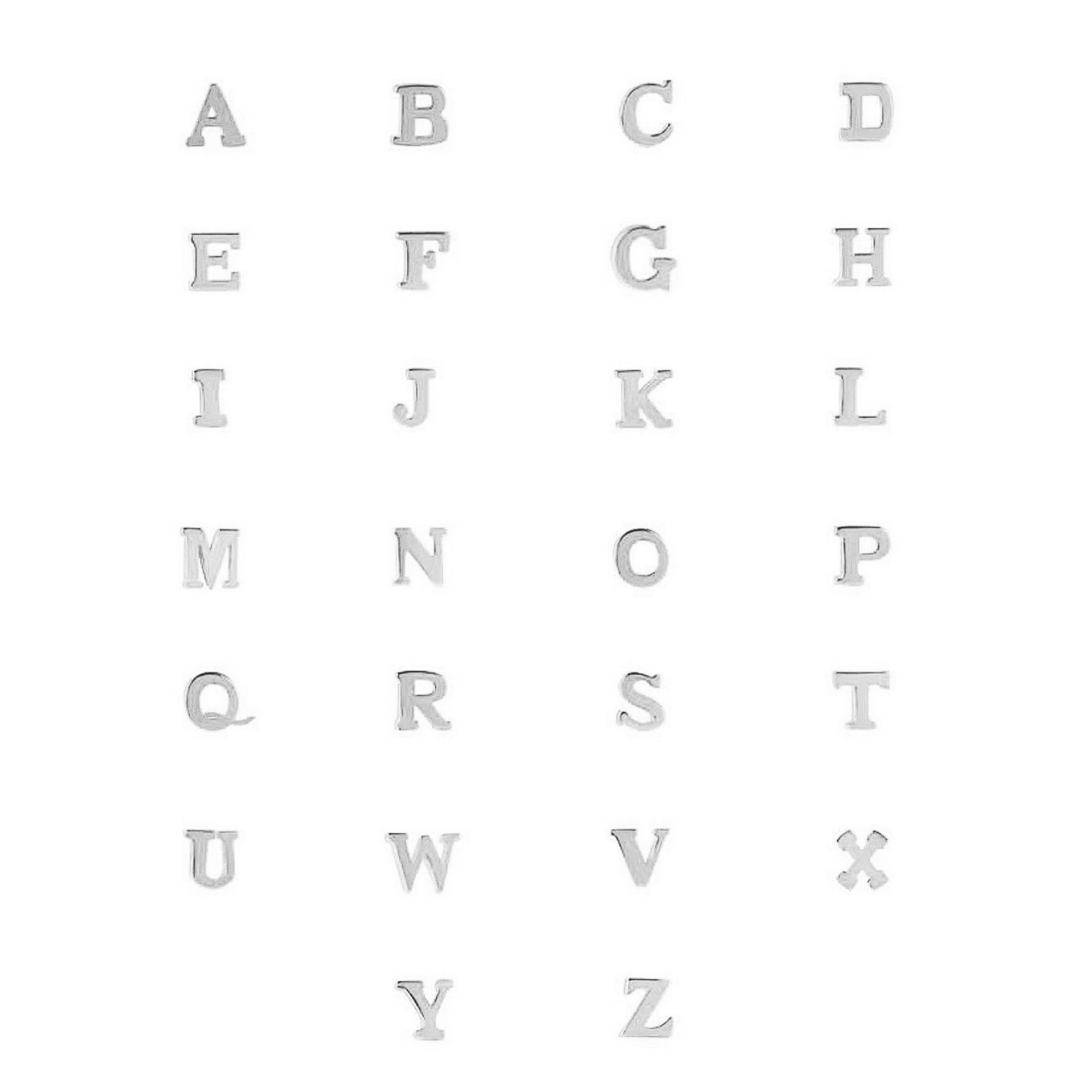 Isabel Bernard Saint Germain Chloé 14 Carat Whitegold Initial Necklace IB340061-A