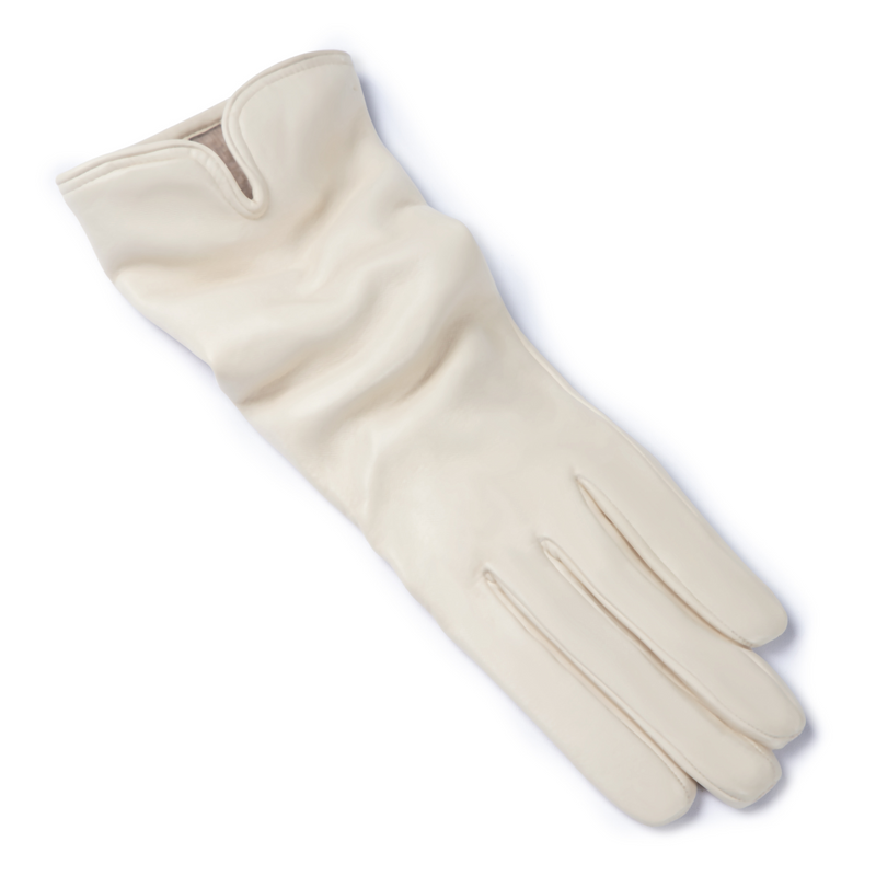 Isabel Bernard Honoré Sylvie cremefarbene Lederhandschuhe aus Ziegenleder IB67004-372-7-zoom-