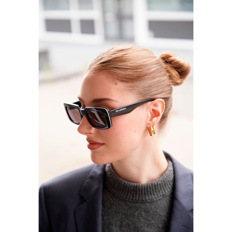 Karl Lagerfeld Zwarte Zonnebril KL6101S-001-zoom-