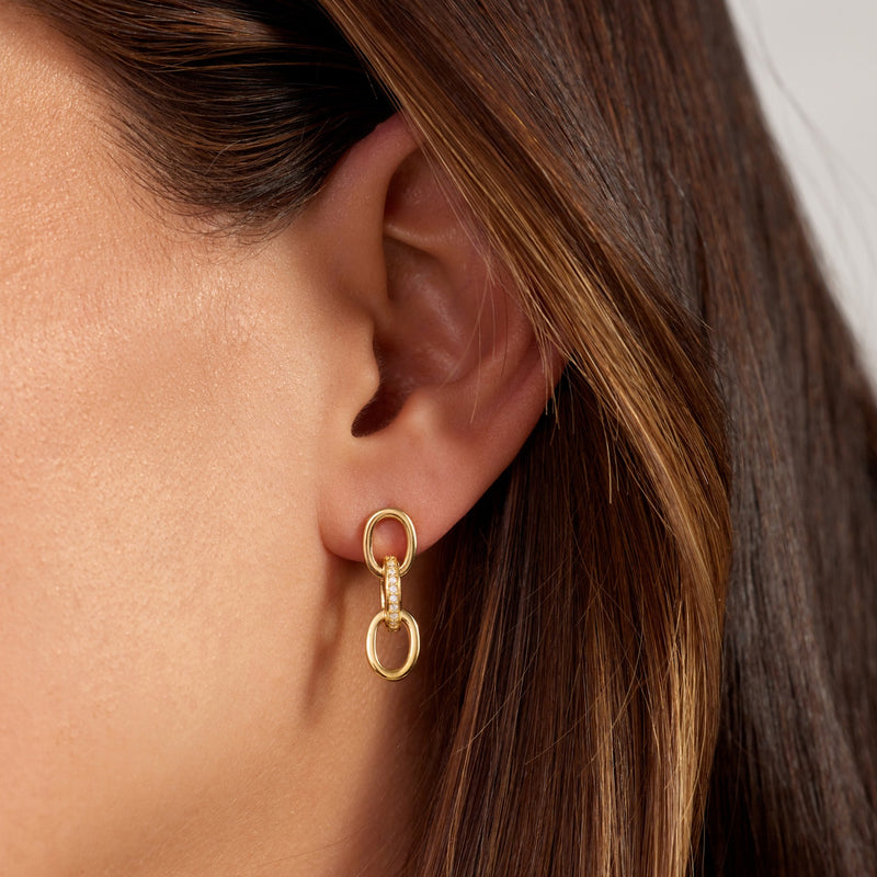 Parte Di Me Bibbiena Poppi Clara 925 Sterling Silber vergoldete Ohrhänger PDM36192-zoom-