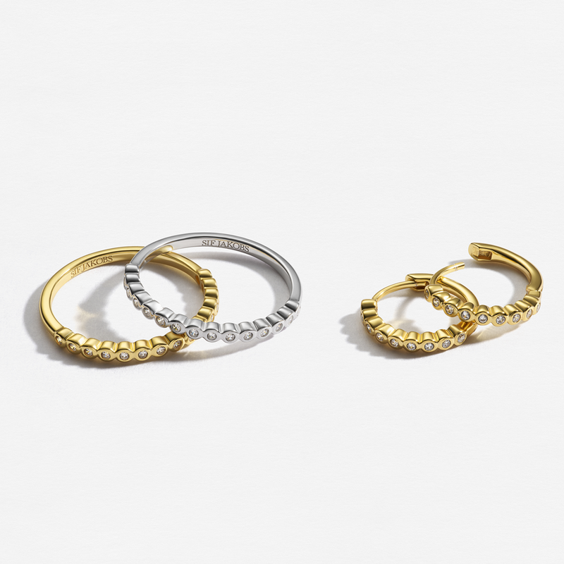 Sif Jakobs Gold Plated Sarzana Earrings SJ-E2750-CZ-YG-zoom-