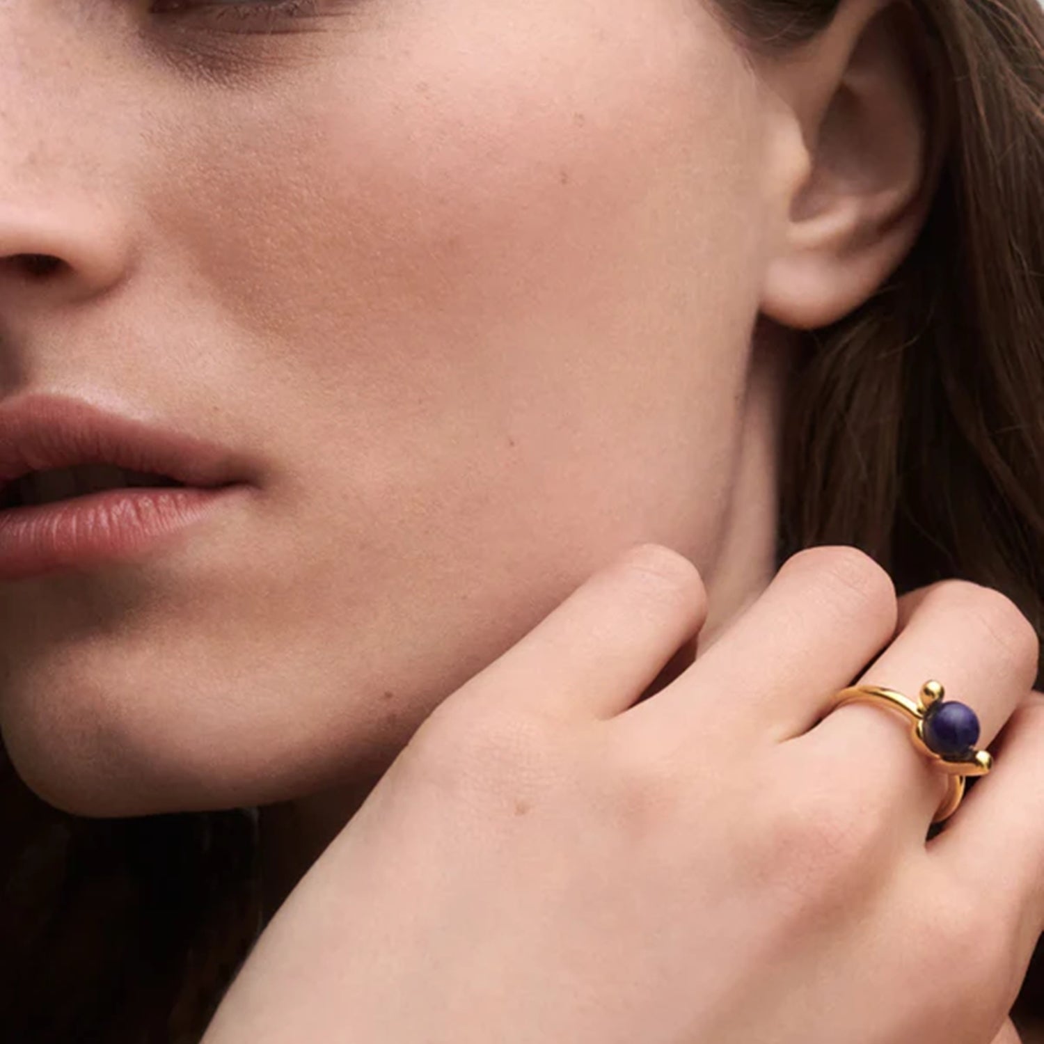 P D Paola Twist 925 Sterling Silver Ring with Gold Plating AN01-D21-12