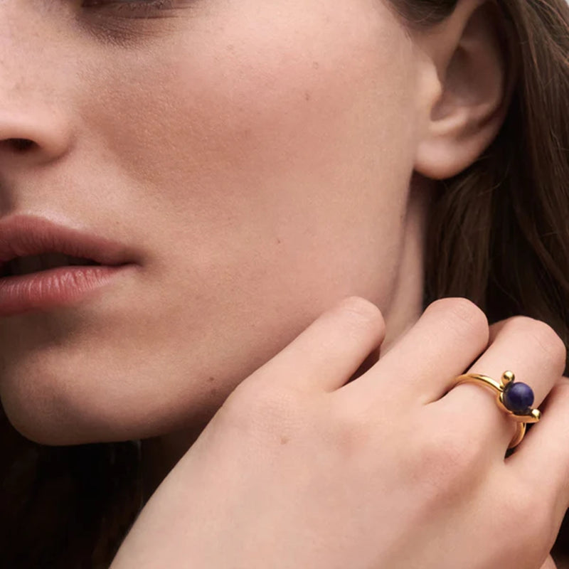 P D Paola Twist 925 Sterling Silver Ring with Gold Plating AN01-D21-12-zoom-