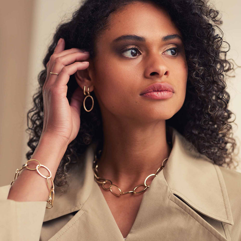 Isabel Bernard Aidee Annette 14 Karat | Gold Kette Drop Ohrringe IB360236-zoom-