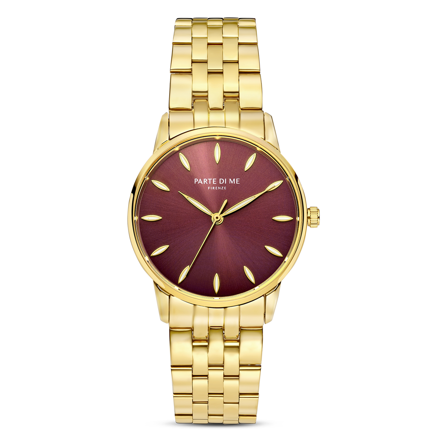 Parte Di Me Orologio round ladies watch gold coloured and dark brown PDM09047