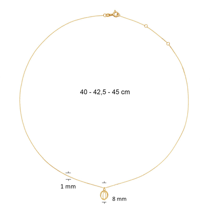 Jackie Gold Spindle 14 Karat Gold Necklace JKN25.551-zoom-