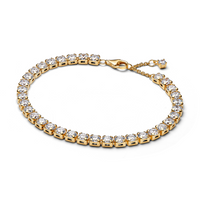 Pandora Timeless Gold Plated Sparkling Bold Tennis Bracelet 563539C01-18