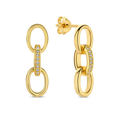 Parte Di Me Bibbiena Poppi Clara 925 Sterling Silver Gold Plated Drop Earrings PDM36192