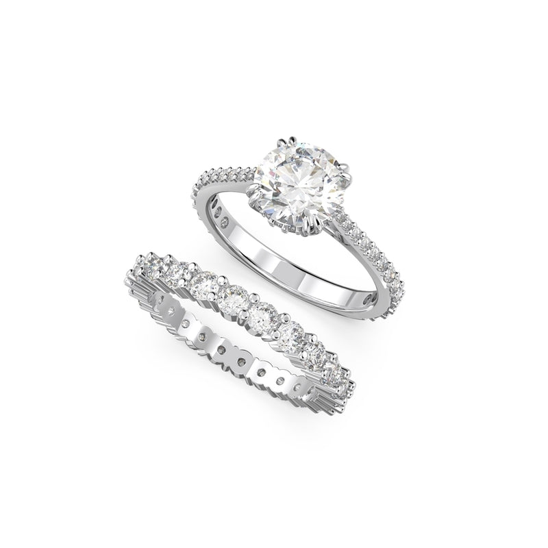 Swarovski Constella Silberfarbene Ringen Set 5649215-zoom-