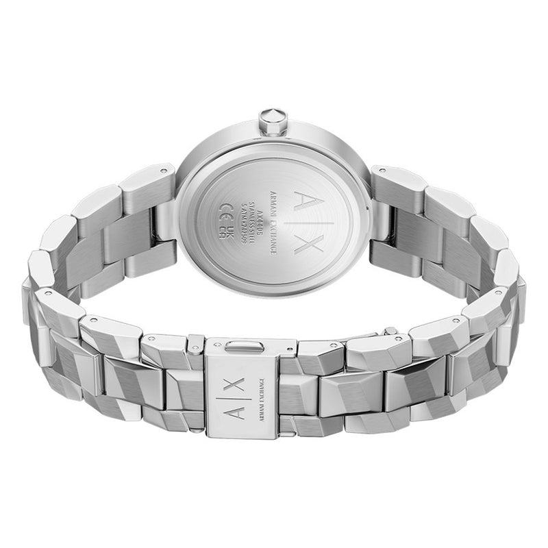 Armani Exchange Audora Round Silver Dial Watch AX4405-zoom-