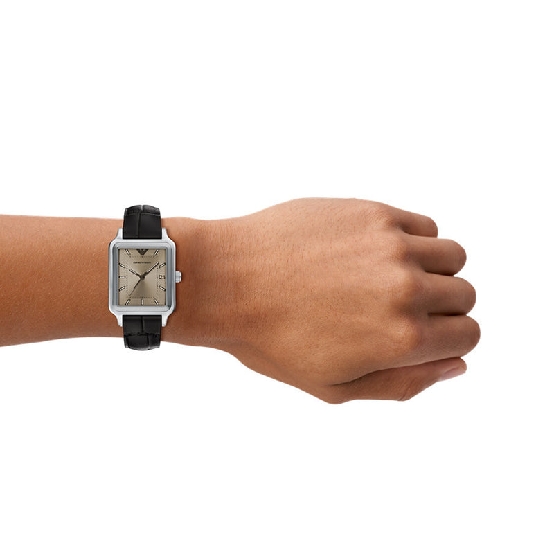Emporio Armani Rectangular Silver Dial Watch AR11756-zoom-