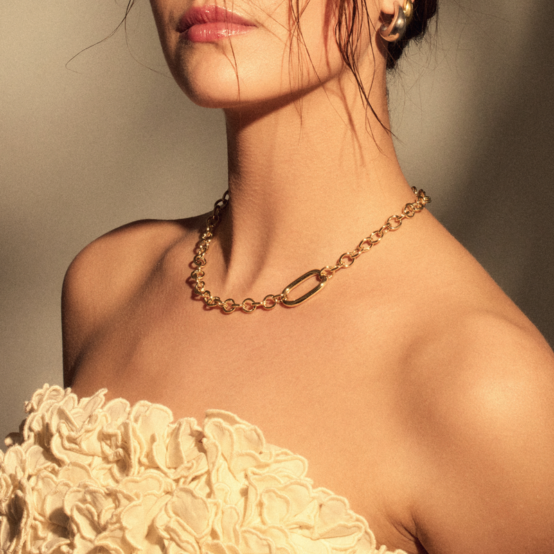 Parte Di Me Bibbiena Poppi Acadia 925 Sterling Silber Vergoldete Link Kette PDM34110-zoom-