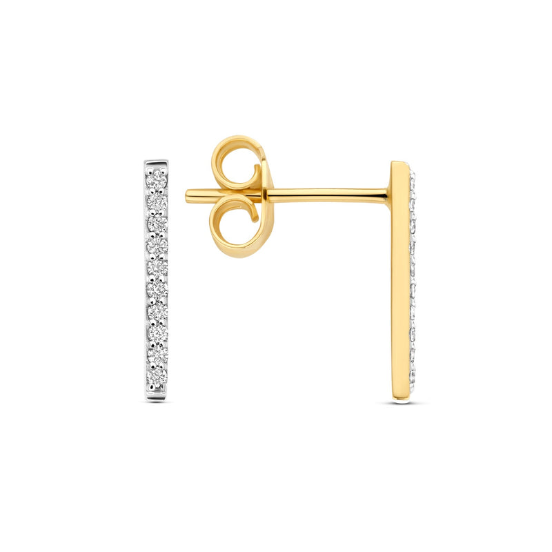 Isabel Bernard De la Paix Flavie 14 Karat gold ear studs with diamond 0.11 carat IBD360039-zoom-