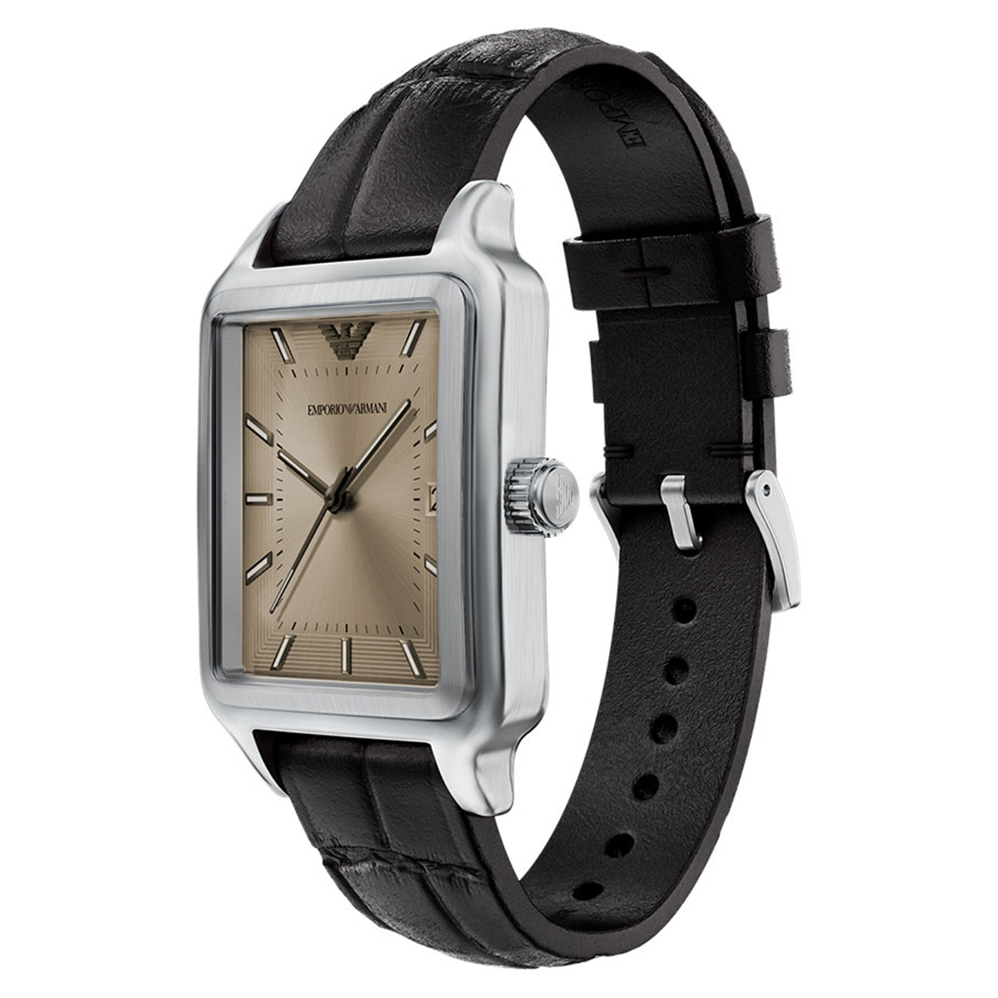 Emporio Armani Rectangular Silver Dial Watch AR11756