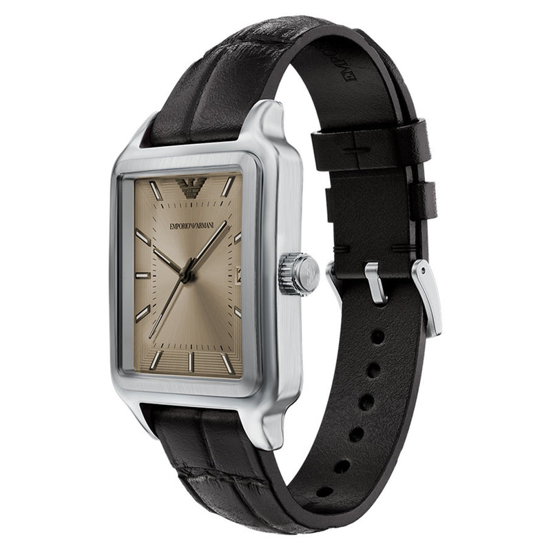 Emporio Armani Rectangular Silver Dial Watch AR11756-zoom-