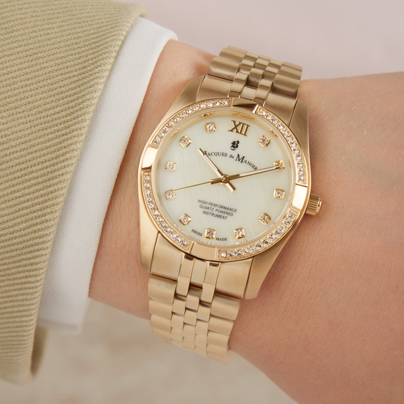 Jacques du Manoir Inspiration Prestige damen Uhr Gold JWL02003-zoom-