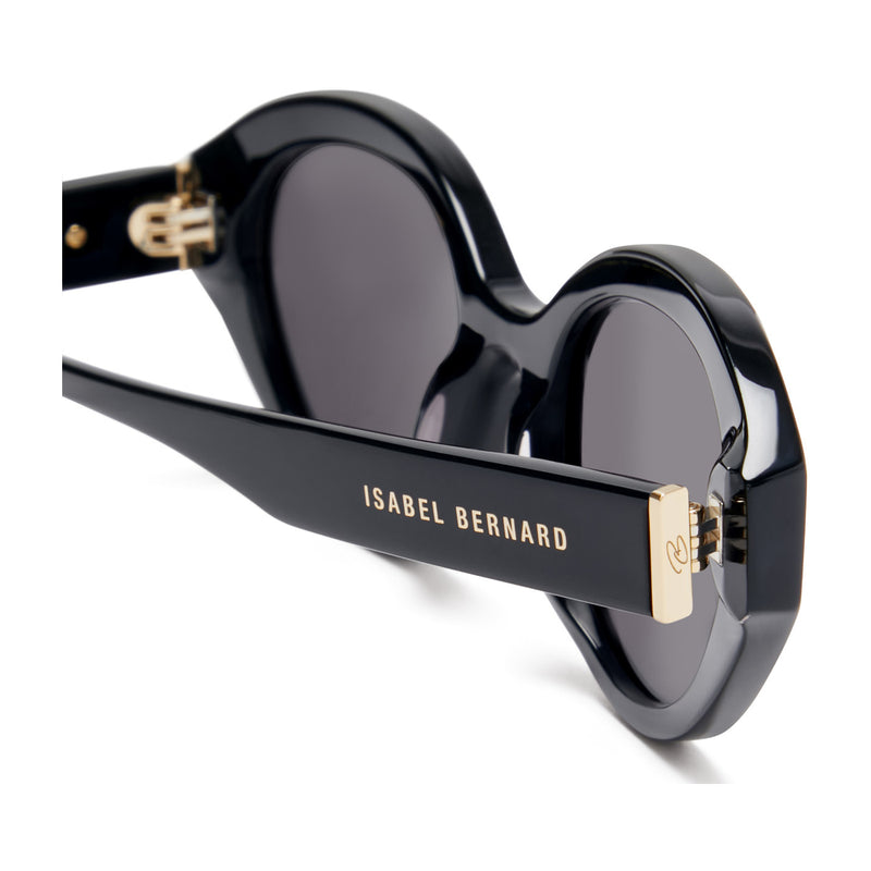 Isabel Bernard La Villette Rosaire Schwarz Oval Sonnenbrille IB400002-01-01-zoom-
