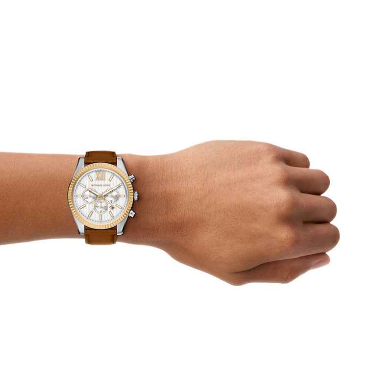 Michael Kors Lexington Round White Dial Watch MK9257-zoom-