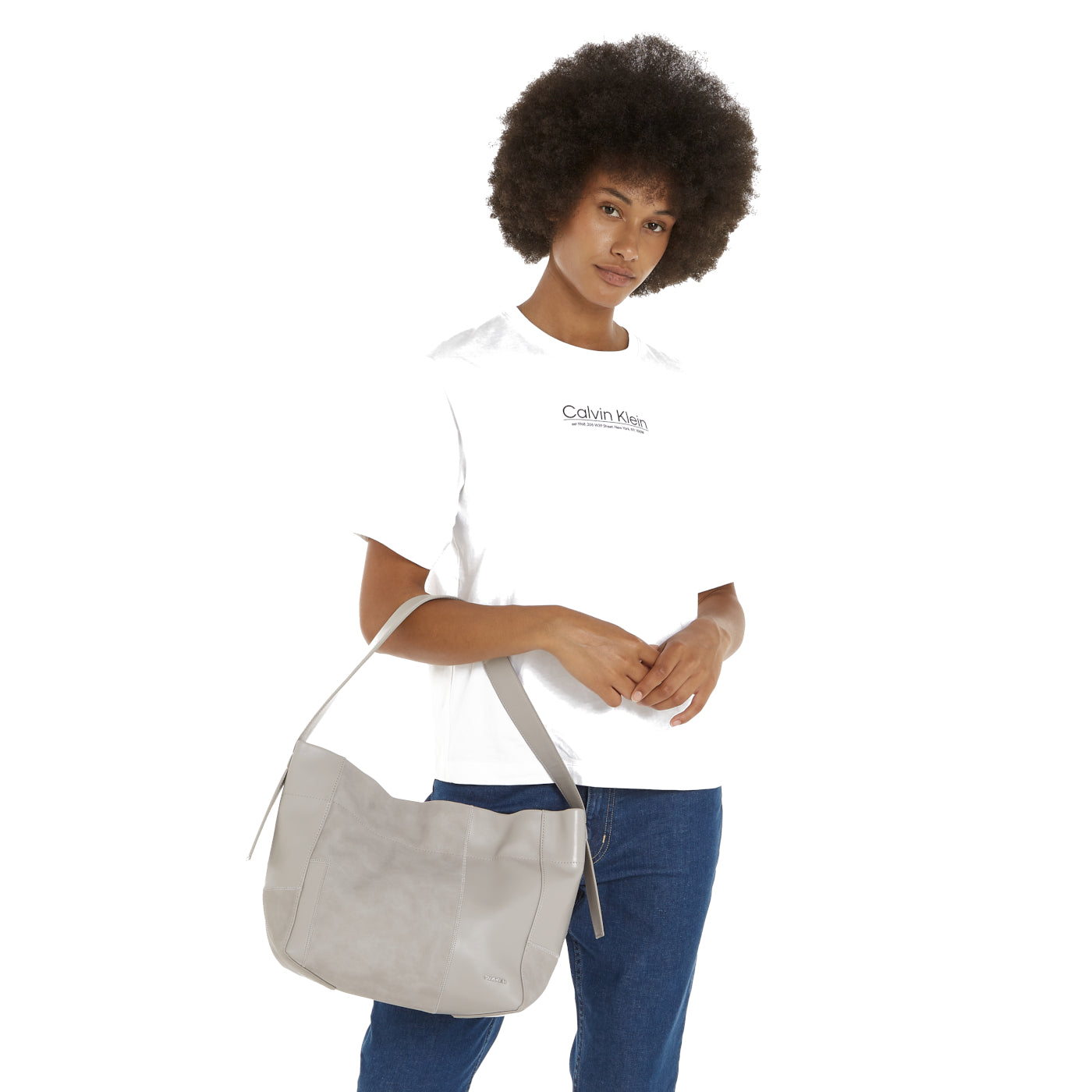 Calvin Klein Texture Grey Handbag K60K611658ADF