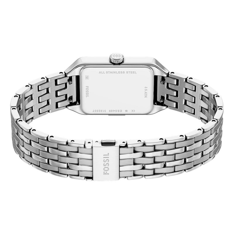 Fossil Raquel Rectangular White Dial Watch ES5469-zoom-
