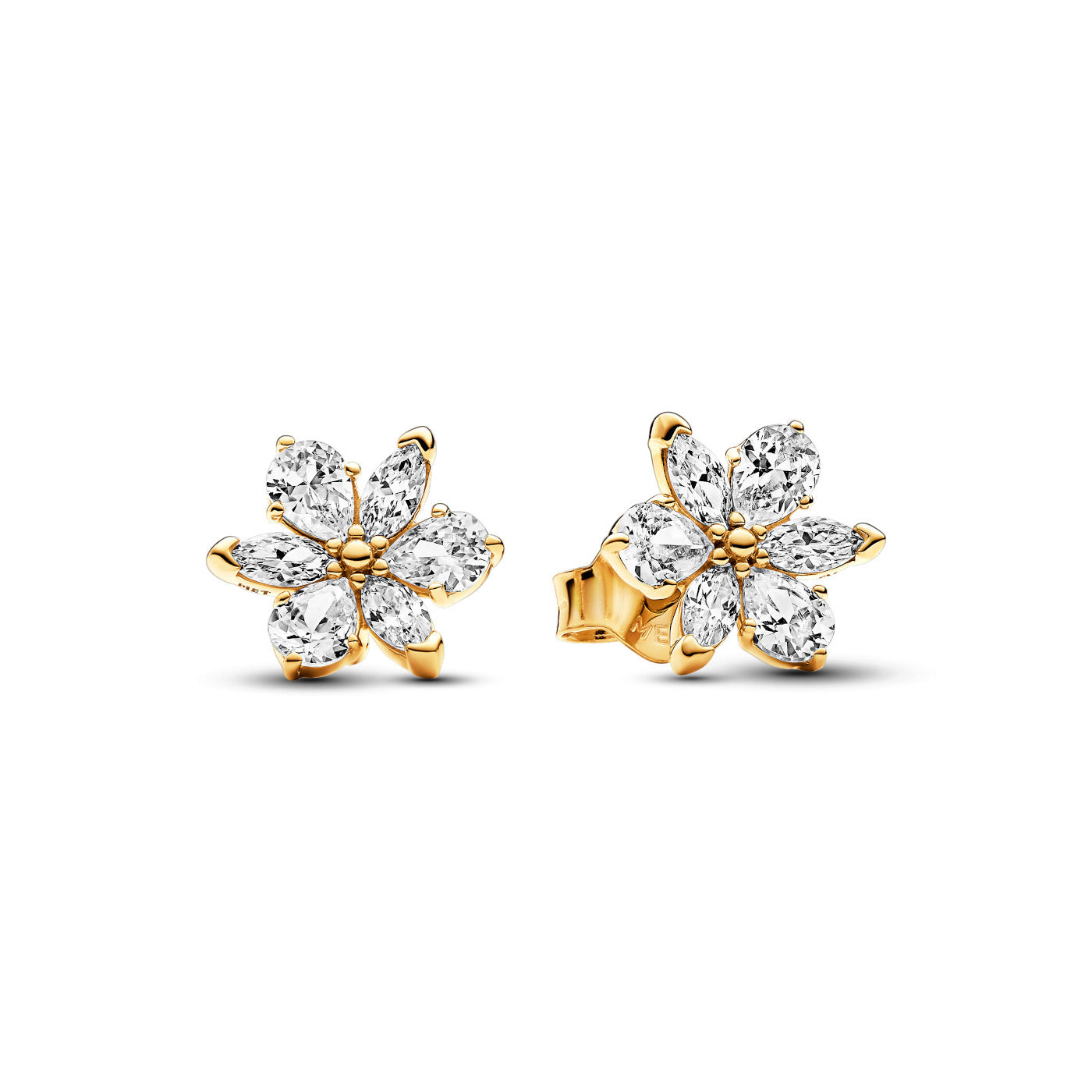 Pandora Timeless Gold-coloured Earrings 262633C01with14 Carat Gold Plating