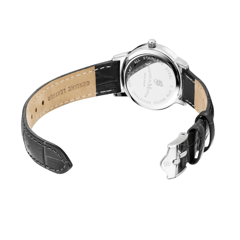 Jacques Du Manoir Genesis Ladies Silver Pattern Women's Watch JWL04901-zoom-
