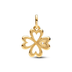 Pandora Me Heart Four-leaf Clover Charm 763034C01with14 Carat Gold Plating