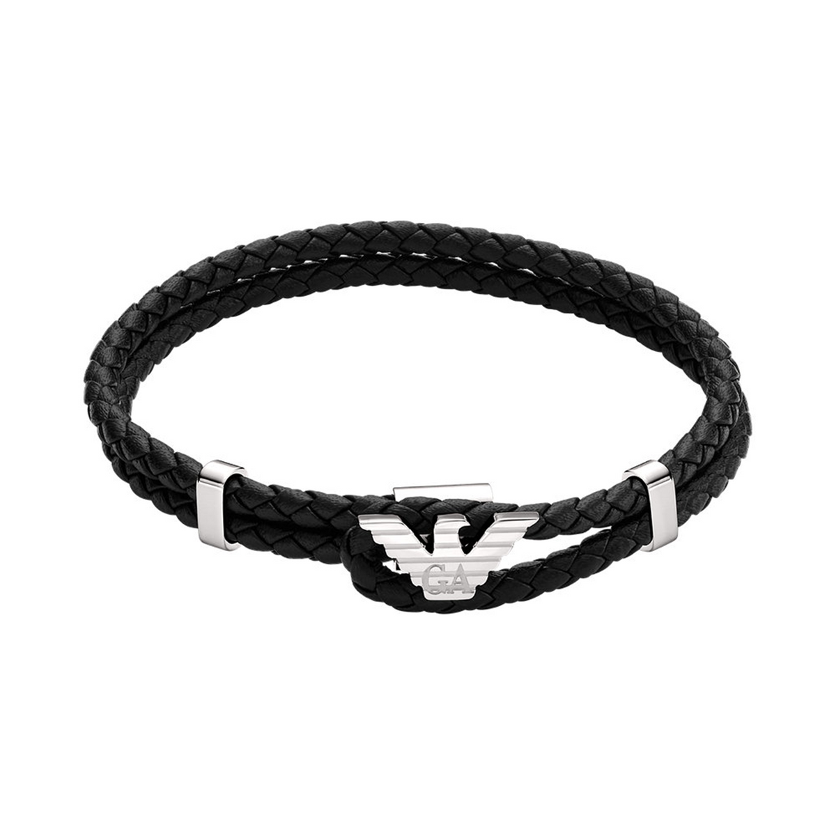 Emporio Armani Black Leather Bracelet EGS3237040