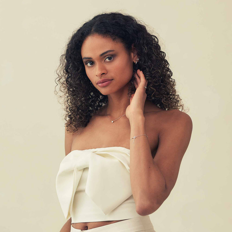 Isabel Bernard De la Paix Hanaé 14 Karat | Weißgold Ohrstecker | Diamant 0.16 Karat | IBD360016-zoom-