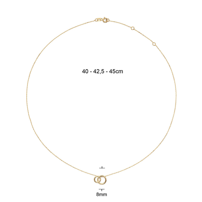 Jackie Gold Giro Doppio Halskette Aus 14 Karat Gold 585 JKN25.408-zoom-