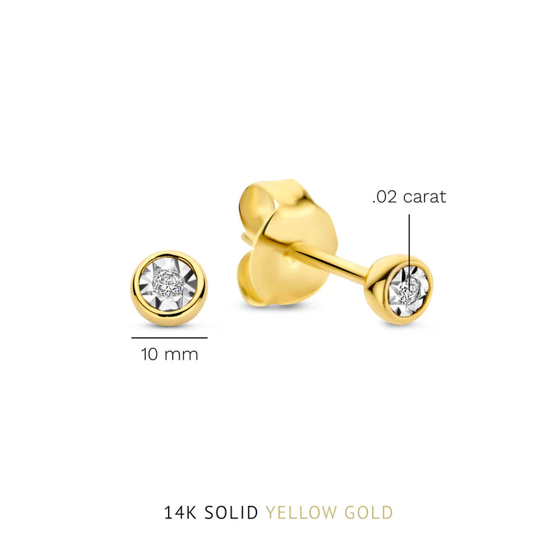 Isabel Bernard De La Paix Inaya 14 Karat | Gold Ohrstecker | Diamant 0.02 Karat | IBD360024-zoom-