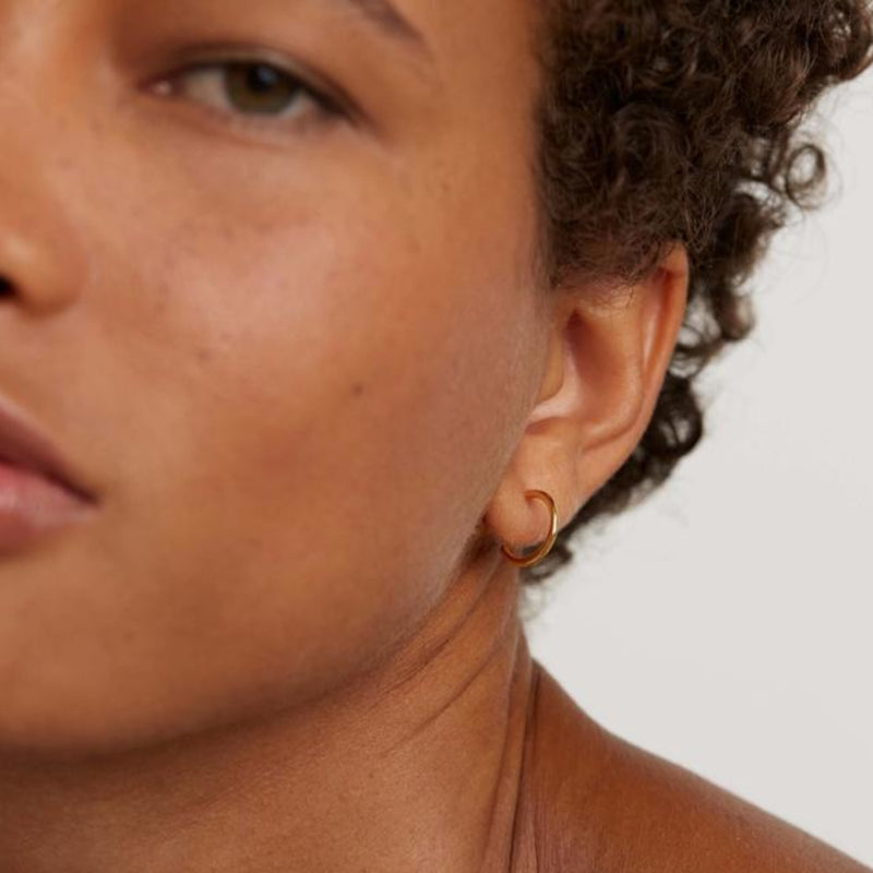 P D Paola Engrave Me 925 Sterling Silberen Goldfarbene L'Absolu Ohrringe mit 750er Golden Plattierung AR01-364-U-zoom-