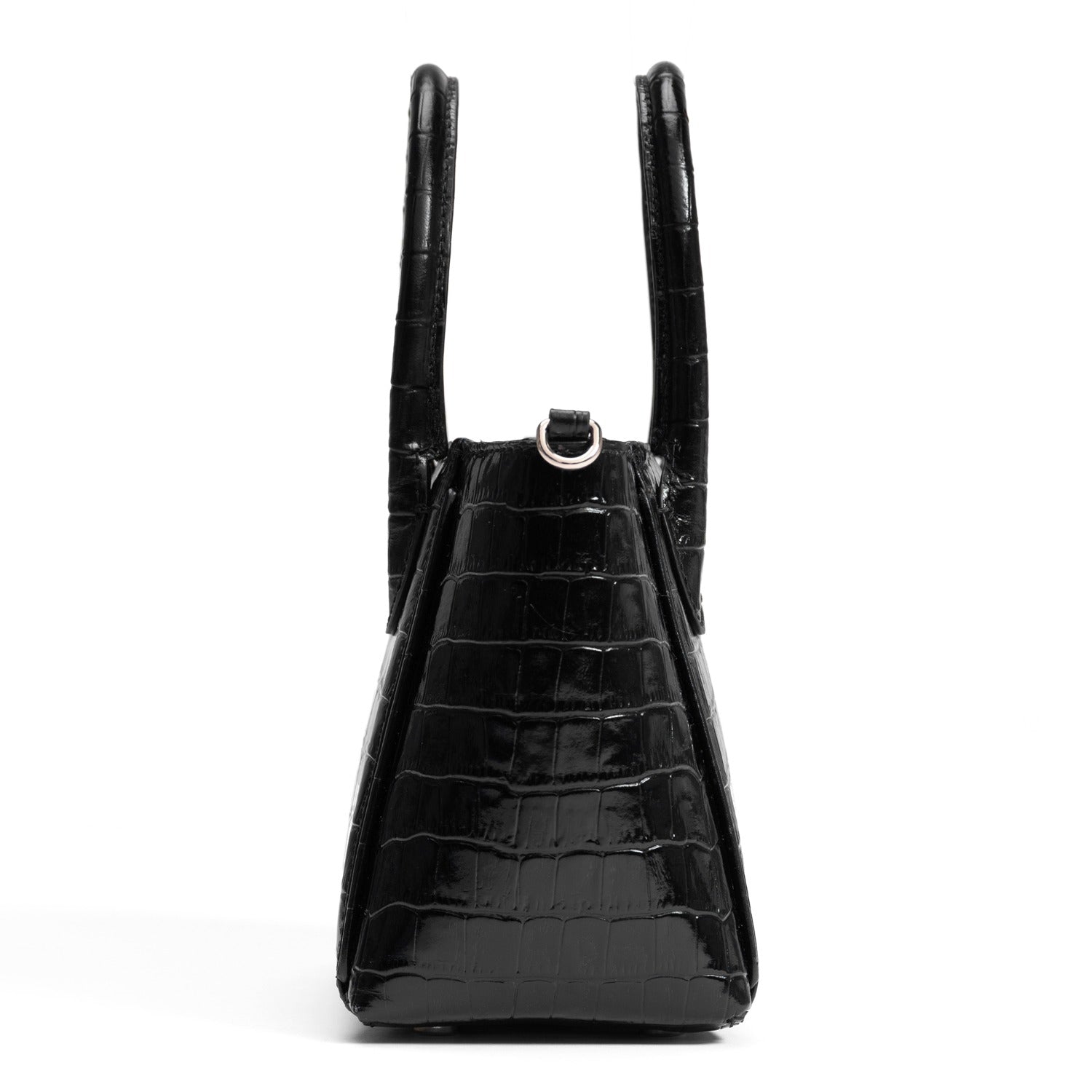 Isabel Bernard Honoré Cloe Mini Croco Black Calfskin Leather Handbag IB21124-201
