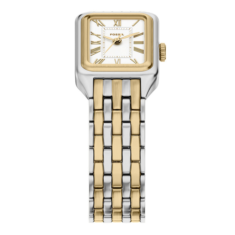 Fossil Raquel Mini Rectangular White Dial Watch ES5468-zoom-
