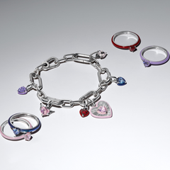 Pandora ME 925 Sterling Silver Red Chakra Heart Mini Pendant Charm 793042C05