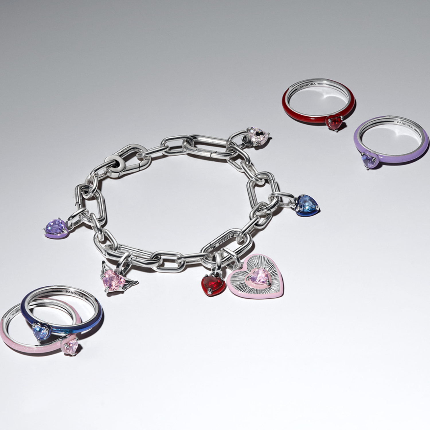 Pandora ME 925 Sterling Silver Red Chakra Heart Mini Pendant Charm 793042C05